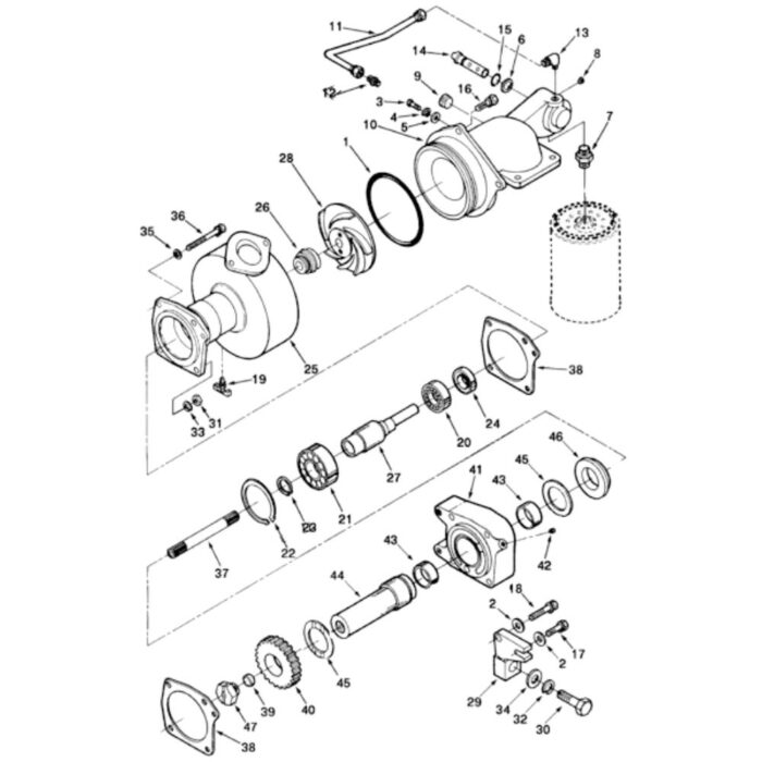 3042827 Cummins Water Pump Shaft cqhongx diagram