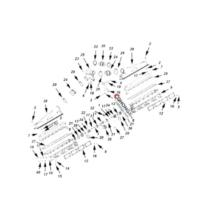 4924597 Cummins Aftercooler Cover cqhongx drawing