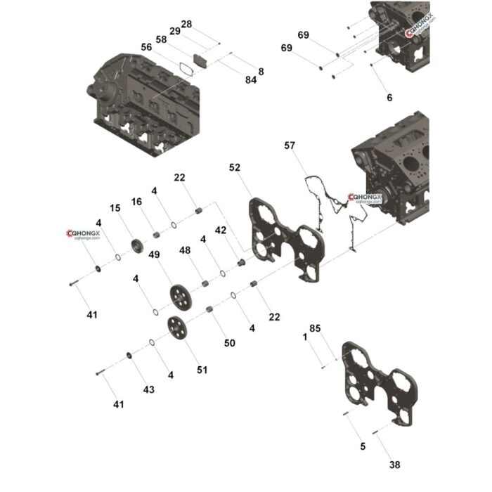 130083 Cummins Thrust Bearing cqhongx diagram