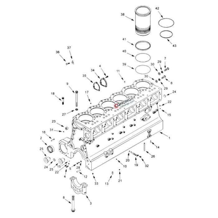 3007517 Cummins Piston Cooling Nozzle cqhongx diagram