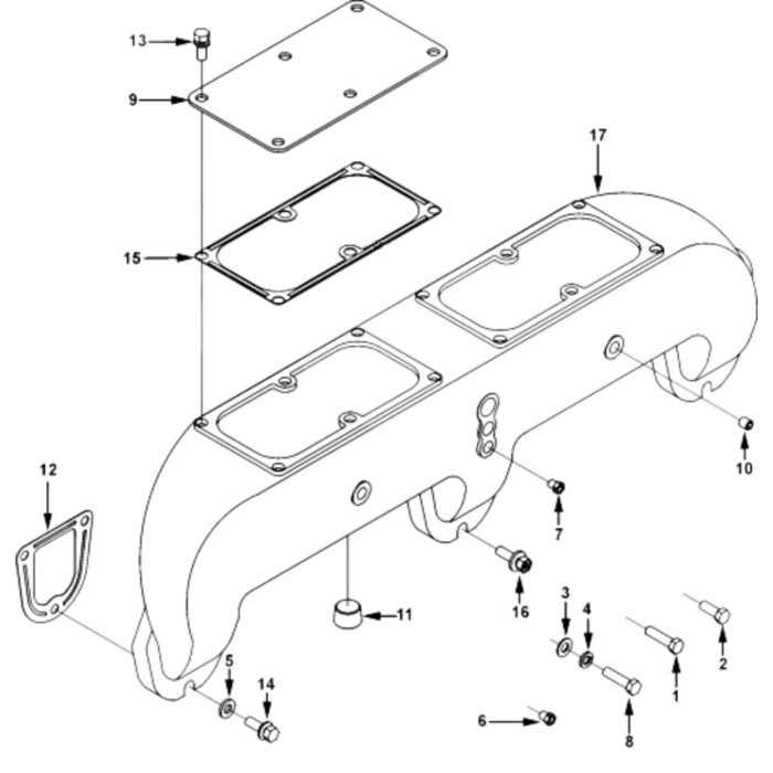 141761 Cummins Air Intake Manifold cqhongx drawing