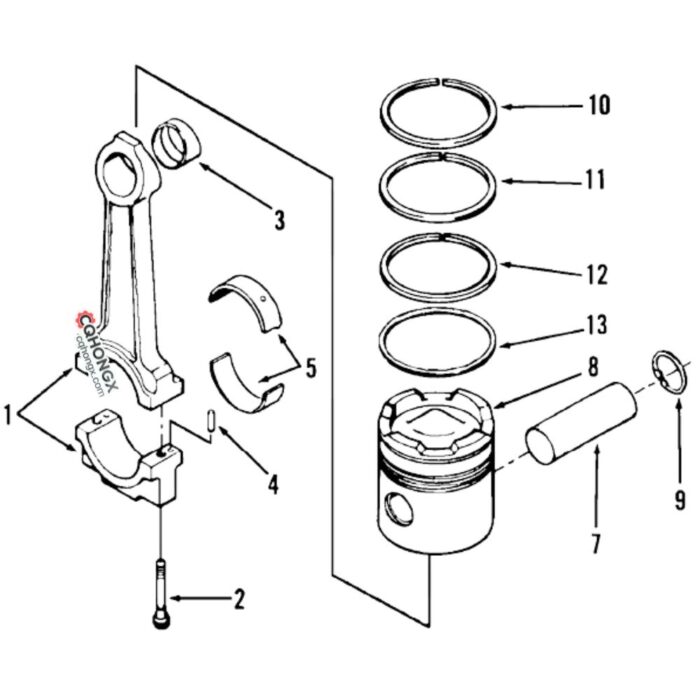 214950 Cummins Connecting Rod Bearing cqhongx diagram