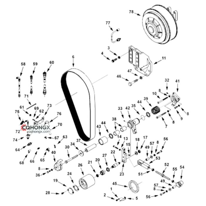 3012281 Cummins Fan Bracket cqhongx diagram