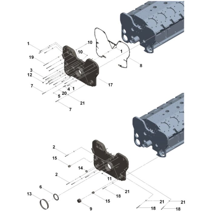 3026274 3332255 Cummins Gear Cover Plug cqhongx diagram