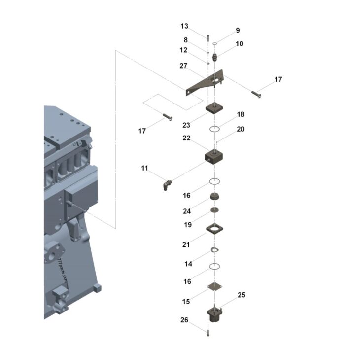 3035738 Cummins Shutoff Valve cqhongx diagram