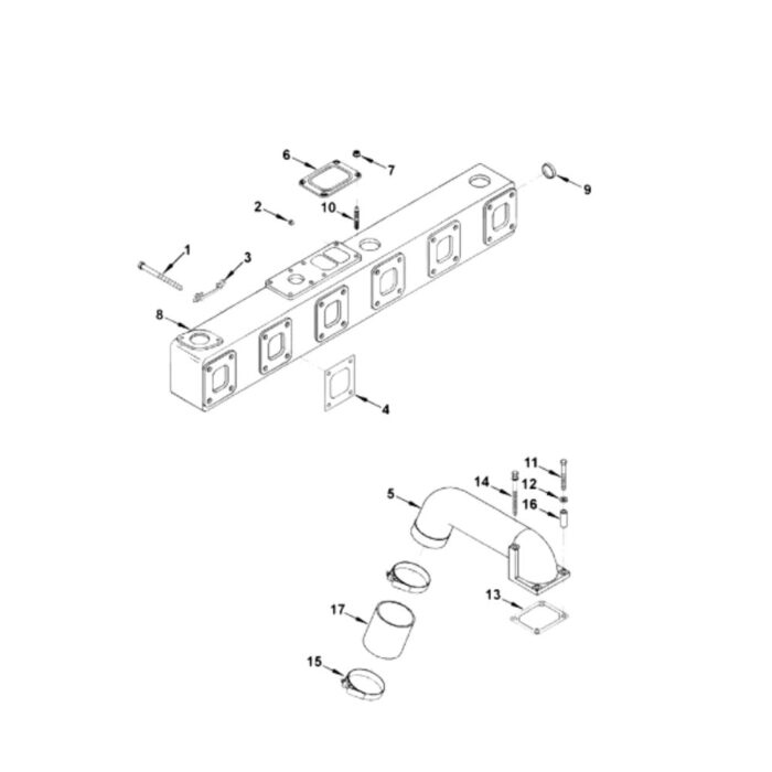 3043097 Cummins Exhaust Manifold Gasket cqhongx diagram