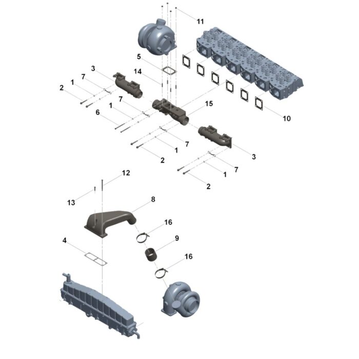 3043097 Cummins Exhaust Manifold Gasket cqhongx drawing