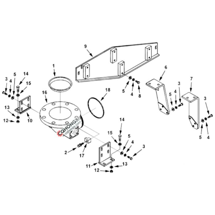 4020162 Cummins Retaining Clamp cqhongx diagram