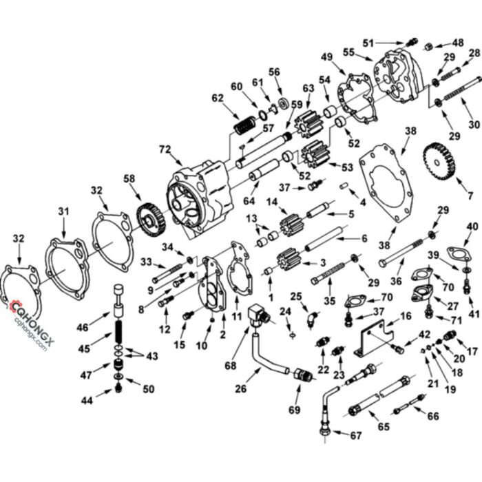 AS4012 MS Cummins Flexible Hose cqhongx drawing